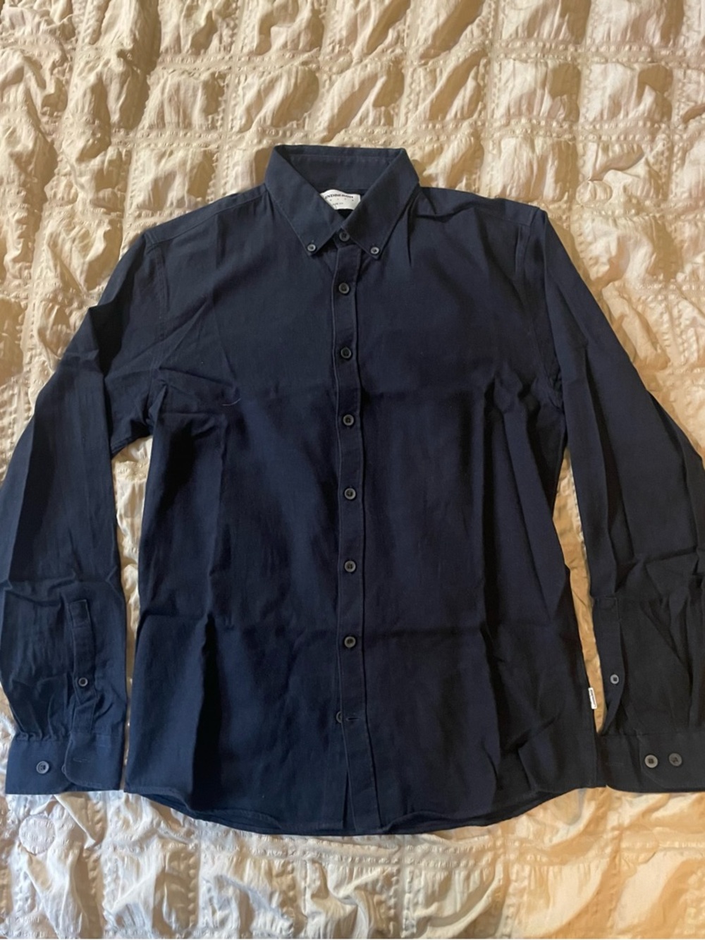Men's Dark Navy Slim Fit Button-Down